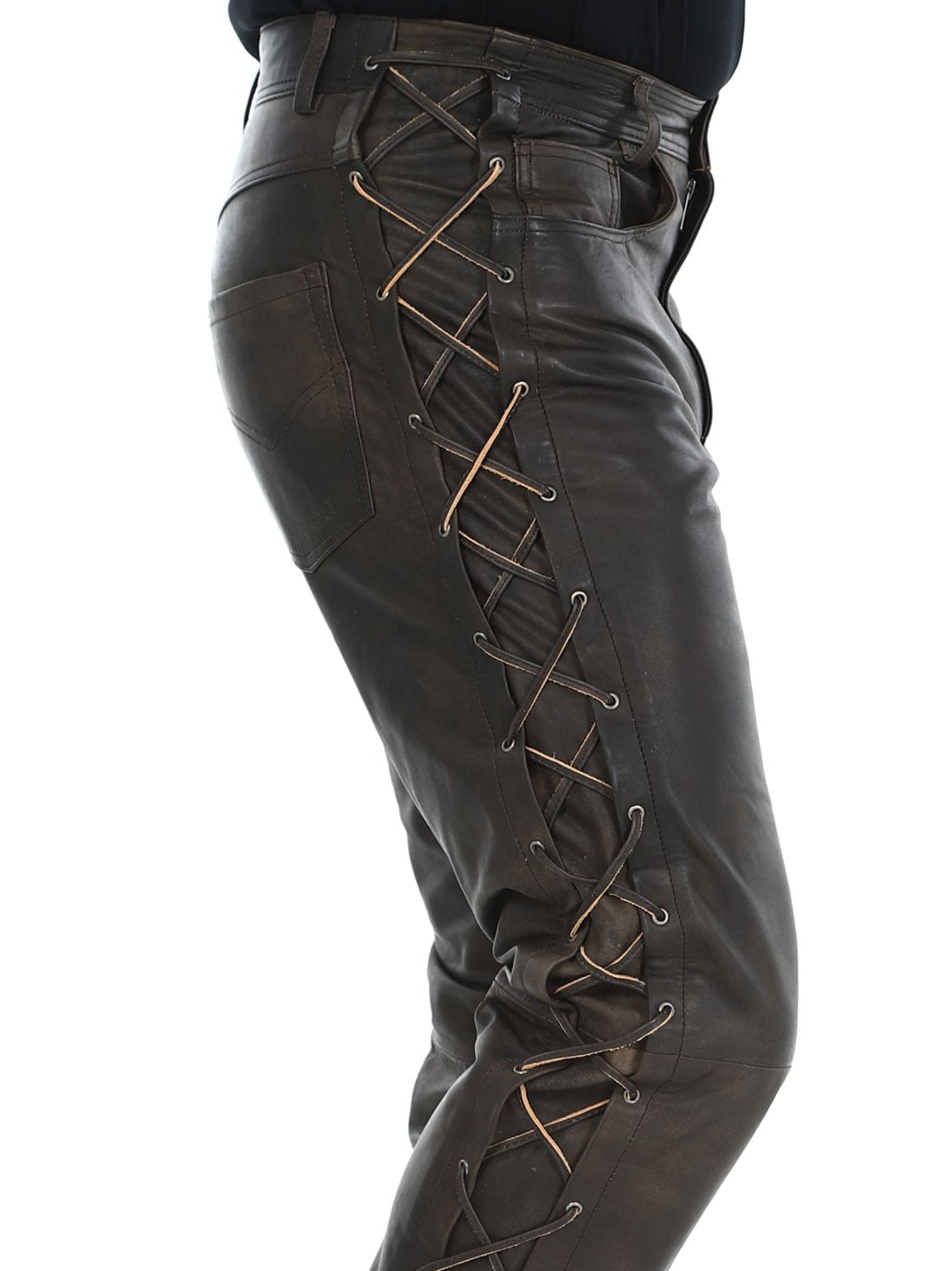 -RD Premium Nitro Skinnbukse - Rød-RD Premium Nitro leather pants brown_6.jpg