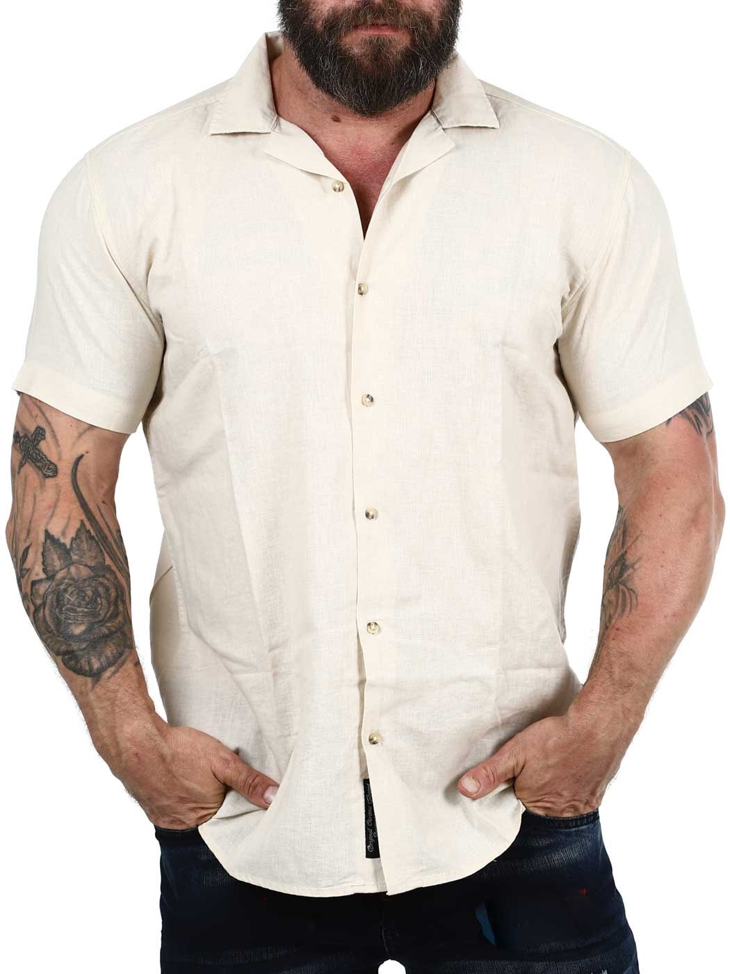Coastal Short sleeve Shirt Beige_1.jpg
