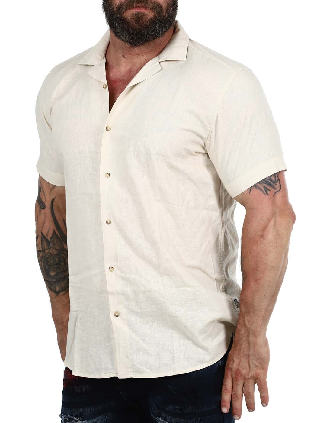 Coastal Short sleeve Shirt Beige_3.jpg