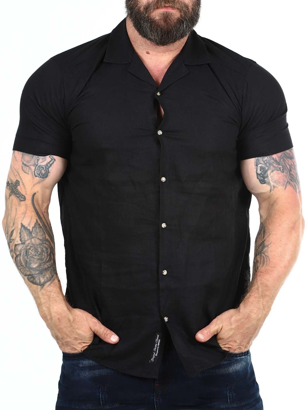 Coastal Short sleeve Shirt Black_1.jpg