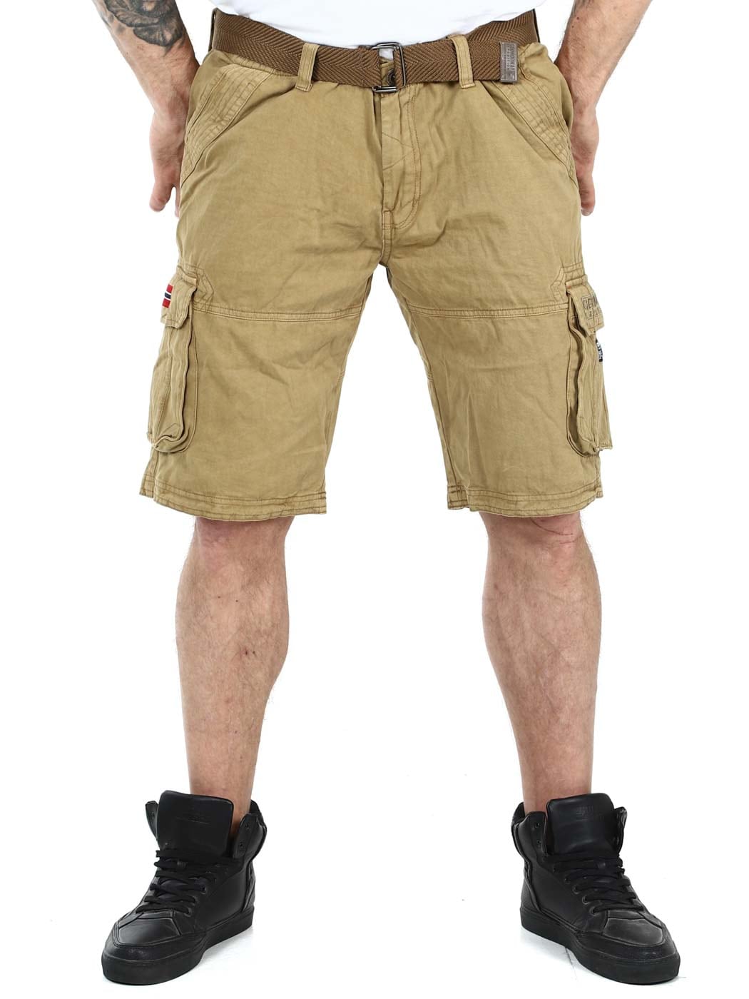 Geo Norway Pionerc Cargo Shorts - Khaki_1.jpg