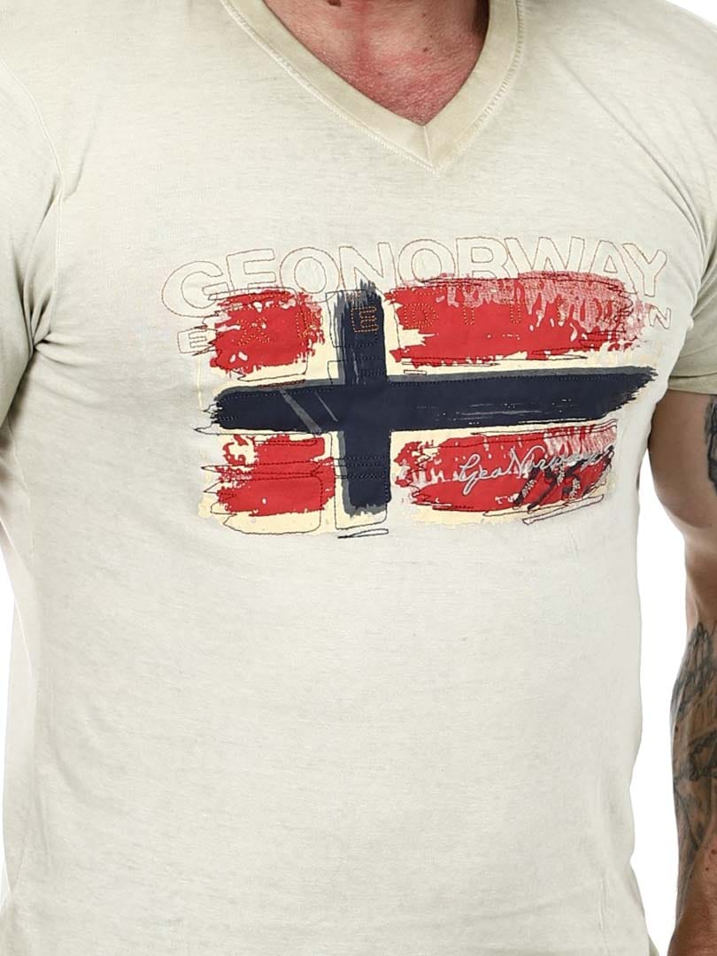 Geo Norway Vneck Tshirt Beige_2.jpg