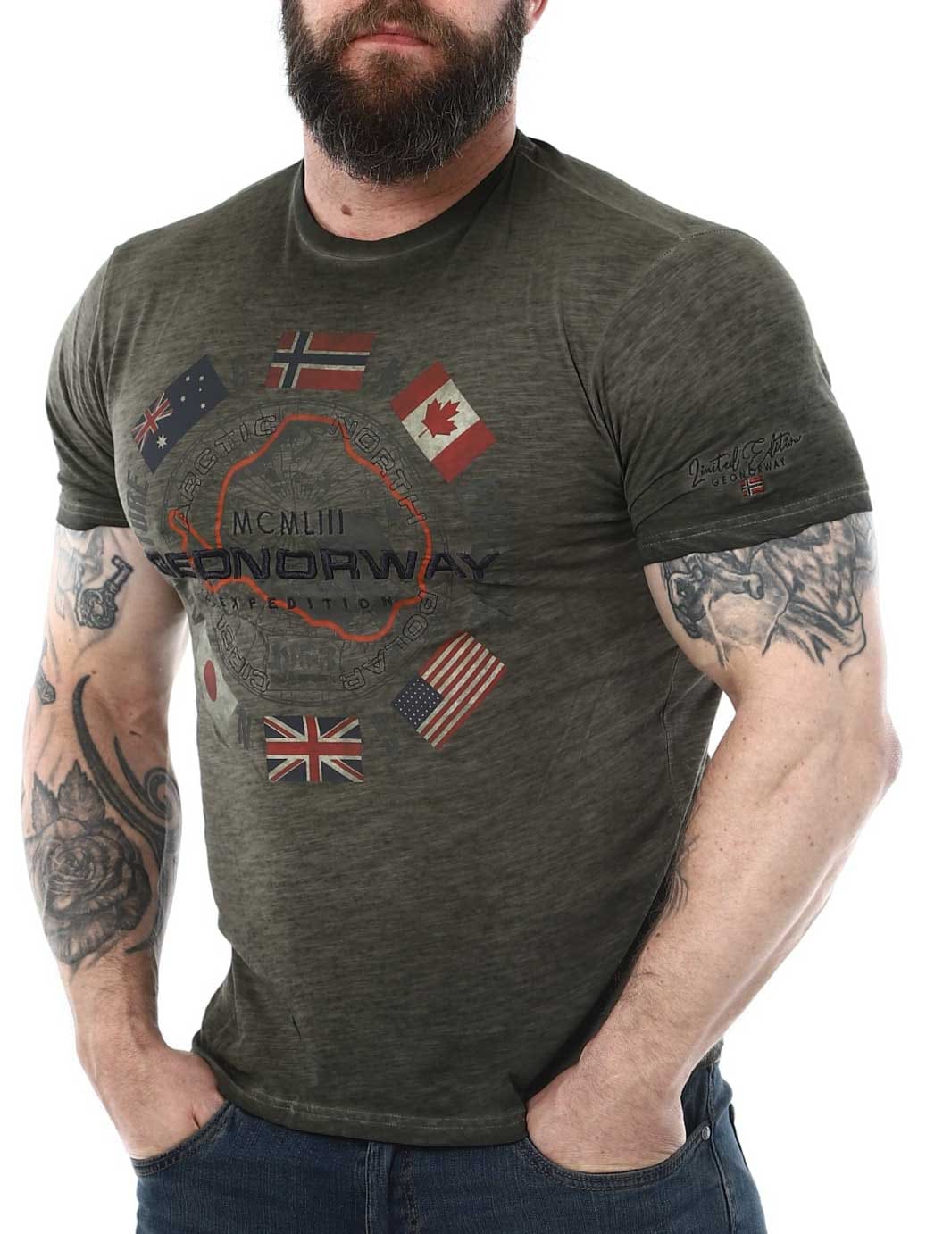 Jirkel Geo Norway T-shirt - khaki_3.jpg