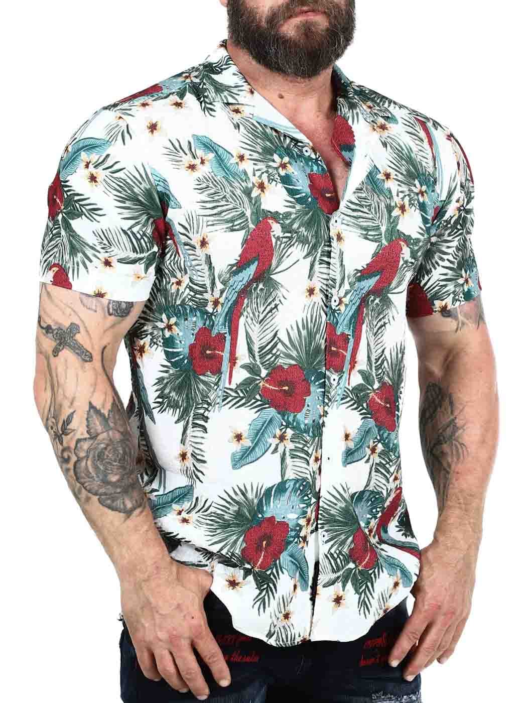 Parrot short sleeve shirt white_2.jpg